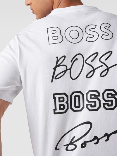 BOSS Orange T-shirt z nadrukiem z logo model ‘Teeback’ Biały 3