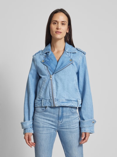 YAS Jeansjacke mit Reißverschluss Modell 'ABIGAIL' Jeansblau 4