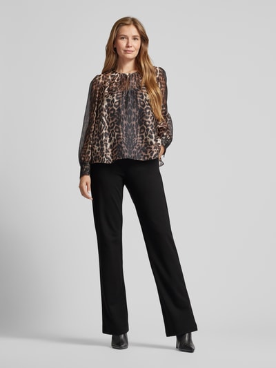 TONI Wide leg stoffen broek met achterzakken, model 'Jenny' Zwart - 1