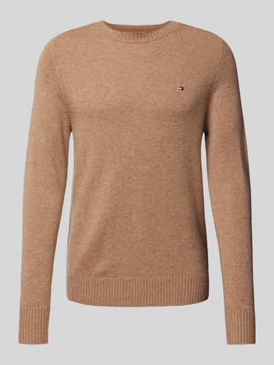 Tommy Hilfiger Wollen pullover met logostitching Camel - 2