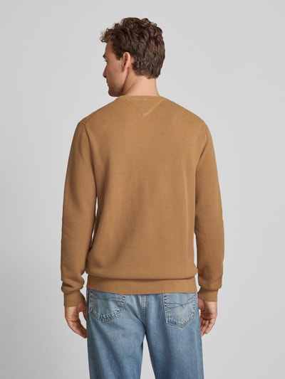 Tommy Hilfiger Strickpullover mit Logo-Stitching Camel 5