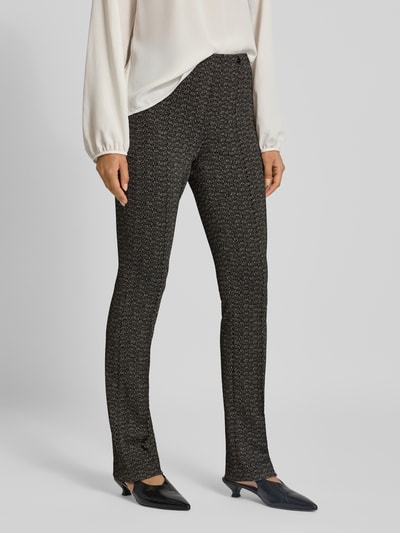 Marc Cain Bootcut stoffen broek met persplooien, model 'FREDERICA' Zwart - 4