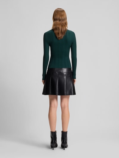 HUGO Slim Fit Pullover mit Rippstruktur Modell 'SARPHAMMILK' Dunkelgruen 5