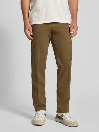 Hiltl Regular fit stoffen broek met persplooien, model 'Peaker' Taupe - 4