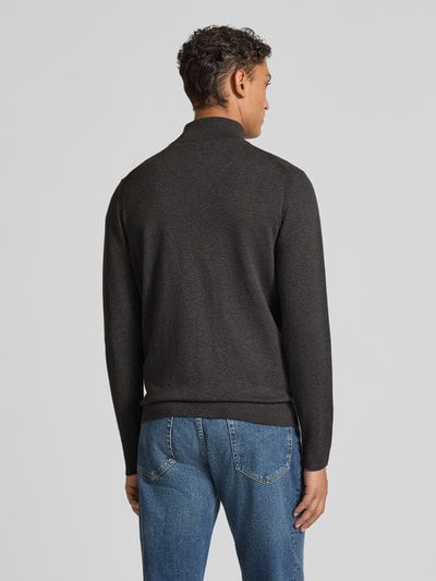 Tom Tailor Regular fit gebreid jack van puur katoen Antraciet - 5