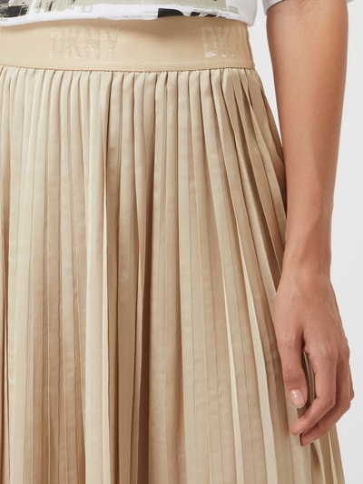 DKNY Midirok van satijn met plissévouwen  Goud gemêleerd - 3