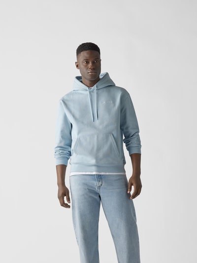 Jacquemus Hoodie mit Label-Stitching Hellblau 4