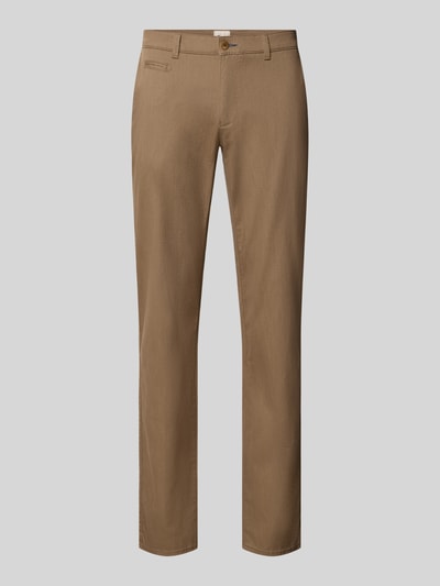 Brax Slim Fit Hose mit Bügelfalten Modell 'Fabio' Beige 1