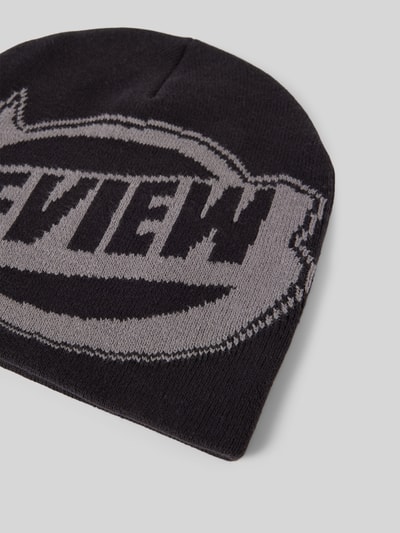 REVIEW Beanie mit Label-Print Black 2