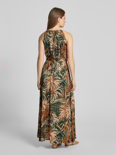 Apricot Maxikleid mit Bindegürtel Oliv 5