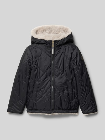 Garcia Regular Fit Winterjacke mit Kunstfellbesatz Black 4