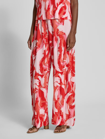 s.Oliver RED LABEL Weite Hose mit Plissee Rot 4