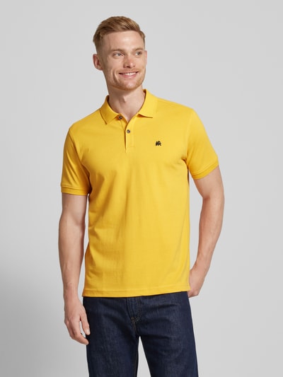 Lerros Poloshirt met labelstitching Oranje - 4