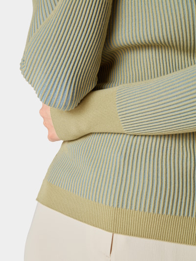 Jacquemus Langarmshirt mit Rippstruktur Grün 6