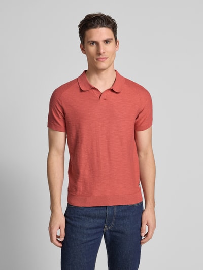 s.Oliver RED LABEL Regular Fit Poloshirt mit Flammgarnstruktur Hellrot 4