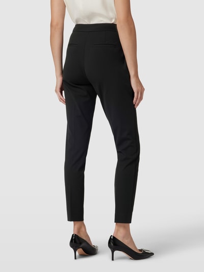 comma Stoffen broek met labeldetail Zwart - 5