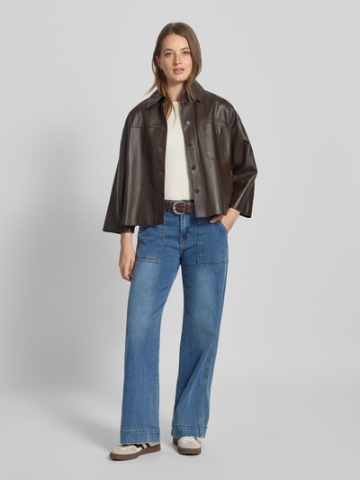 Buena Vista Jeans mit weitem Bein im Used-Look Blau 1