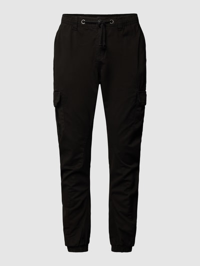 URBAN CLASSICS Joggingbroek met cargozakken in effen design Zwart - 2