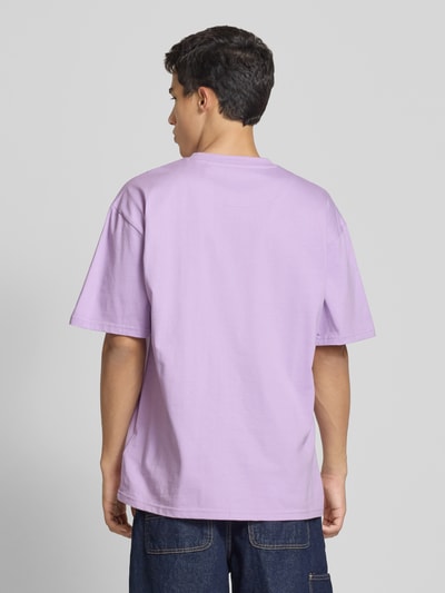 KARL KANI T-Shirt mit Label-Stitching Violett 5