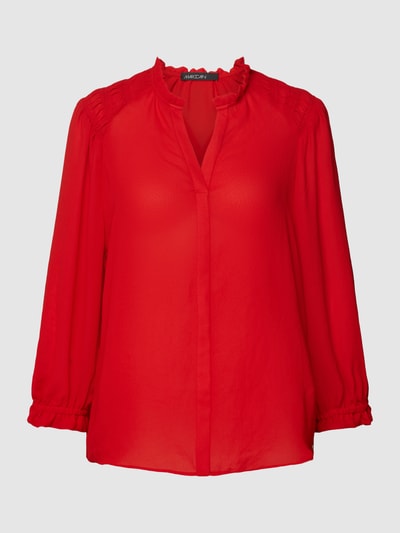 Marc Cain Bluse mit Smok-Details Rot 2