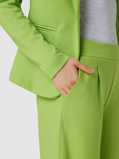 ICHI Flared cut stoffen broek met bandplooien, model 'Kate' Neon groen - 3