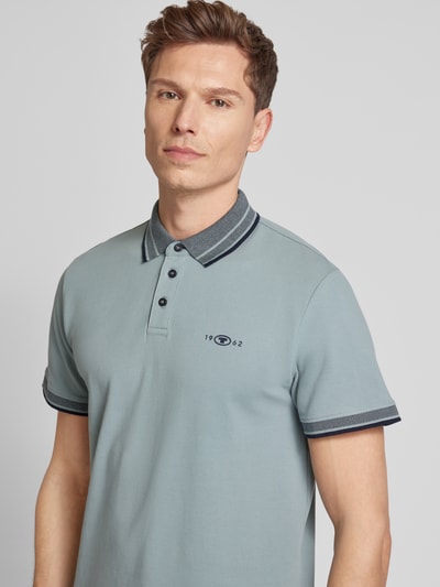 Tom Tailor Koszulka polo o kroju regular fit z paskami w kontrastowym kolorze Miętowy 3