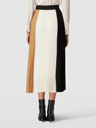 BOSS Witte midirok met plissévouwen, model 'Viconica' Offwhite - 5