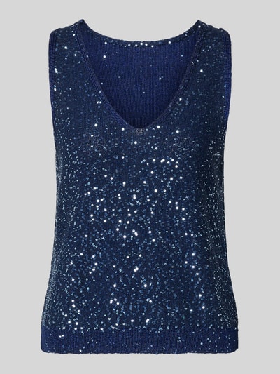 Weekend Max Mara Top o kroju regular fit z dodatkiem bawełny model 'MILORD' Ciemnoniebieski 1