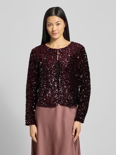 Vila Jacke mit Paillettenbesatz Modell 'FAITH' Pflaume 4