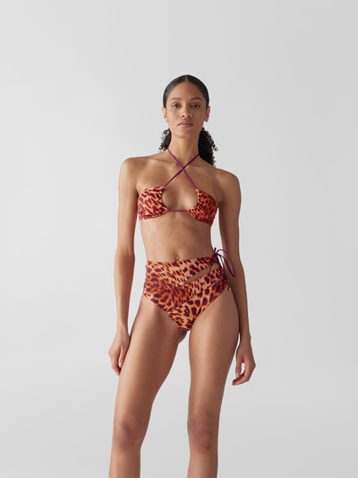 Stella Mc Cartney Bikini-Hose mit Animal-Print Pink 4