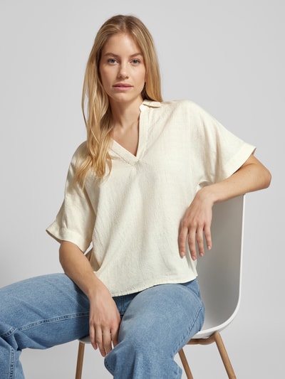 Vero Moda Blusenshirt mit Umlegekragen Modell 'MICHELLE' Beige 3