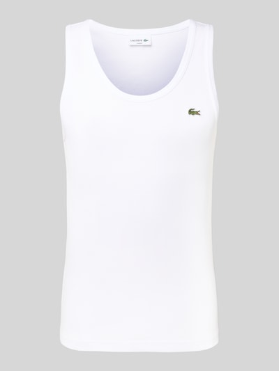 Lacoste Slim Fit Tank Top aus reiner Baumwolle Weiss 2