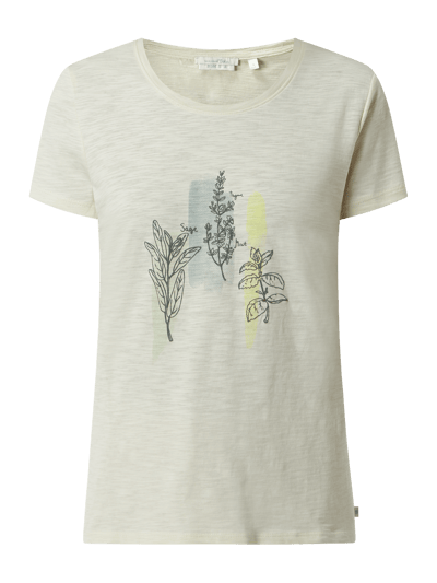 Tom Tailor Denim T-Shirt aus Bio-Baumwolle Sand Melange 2