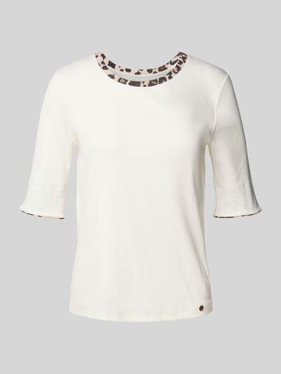 Marc Cain Regular Fit T-Shirt mit Animal-Print Offwhite 2