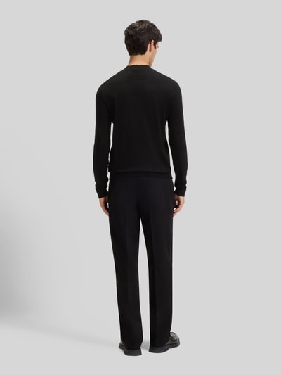 HUGO Regular Fit Strickpullover aus Viskose-Mix Modell 'SAN MARC' Black 5