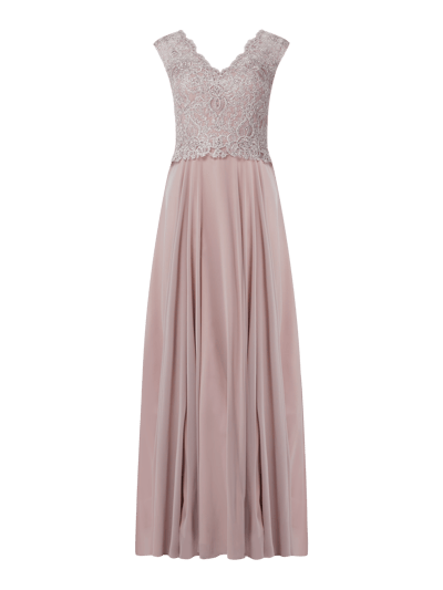 Luxuar Abendkleid mit Ziersteinen  Rosa 1