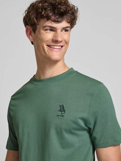 Blend T-Shirt mit Stitching-Detail Modell 'JEPPE' Oliv 3
