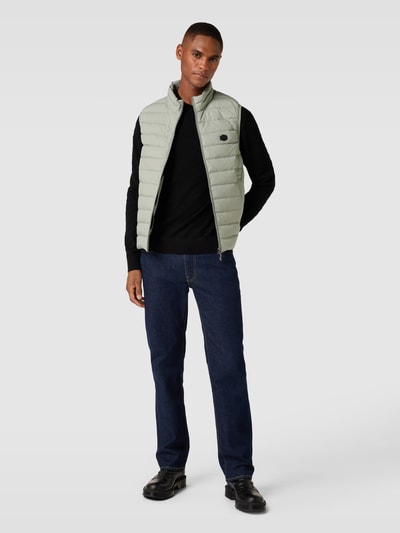 Emporio Armani Steppweste mit Stehkragen Oliv 1
