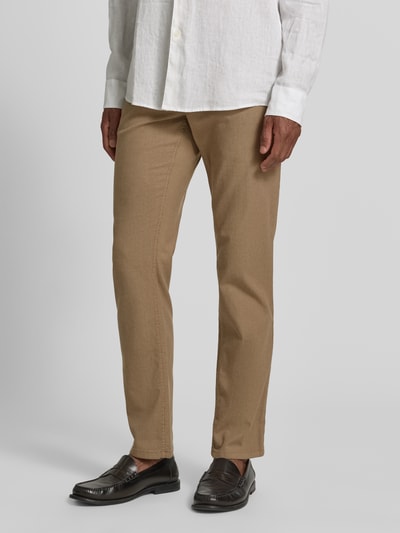Christian Berg Men Jeansy o kroju slim fit w 5 kieszeni Jasnobrązowy 4