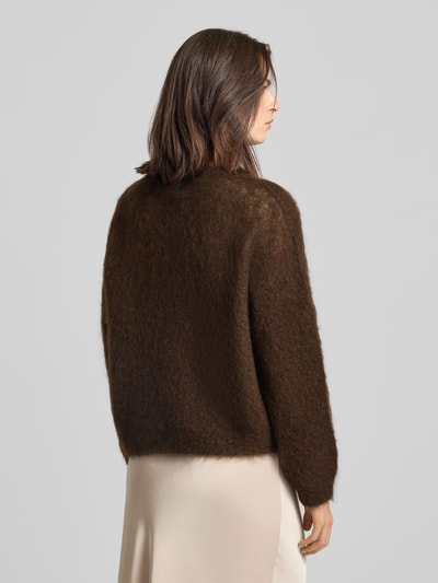 VILLA SOPHIE Strickjacke aus Mohair-Mix Modell 'AMANDA' Dunkelbraun 5