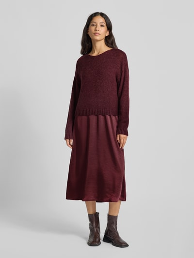 ROBE LÉGÈRE Midikleid im Double-Layer-Look Bordeaux 4