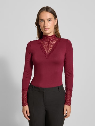 Soyaconcept Slim Fit Longsleeve aus Lyocell-Mix Modell 'Marica' Bordeaux 4