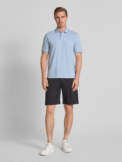bugatti Koszulka polo z krótką listwą guzikową Jasnoniebieski 1
