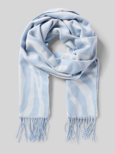 Pieces Schal mit Allover-Muster Modell 'ELIN' Hellblau 1