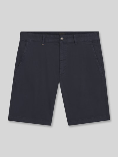 BOSS Orange Szorty chinos z mieszanki bawełny w kroju slim fit Granatowy 2