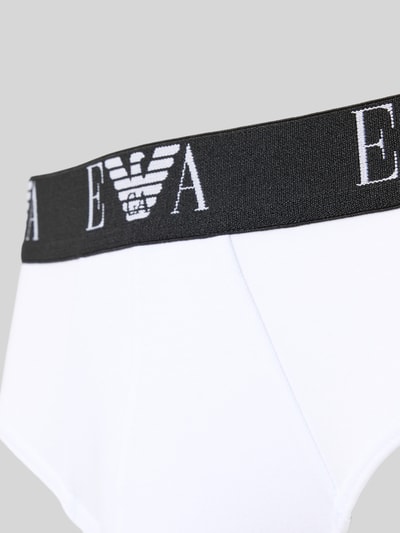 Emporio Armani Slip mit elastischem Logo-Bund im 3er-Pack Weiss 2