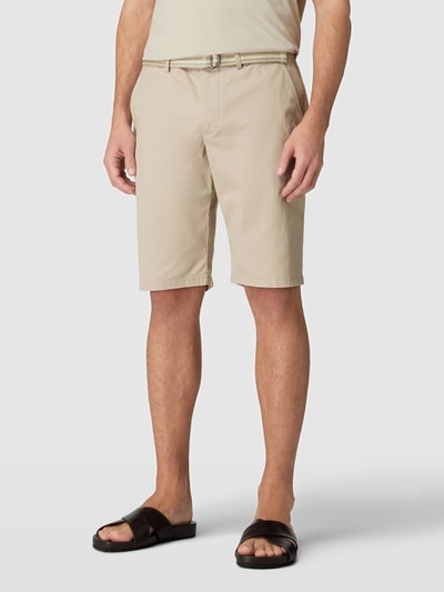 Christian Berg Men Bermudas mit Stoffgürtel Sand 4