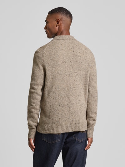 Christian Berg Men Cardigan met tweewegritssluiting Taupe - 5