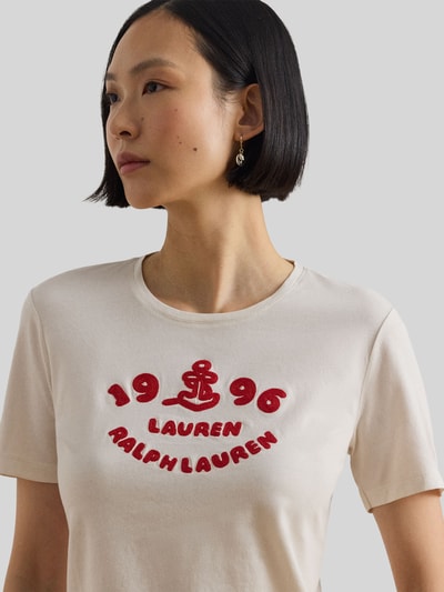 Lauren Ralph Lauren Regular Fit T-Shirt aus reiner Baumwolle Sand 3