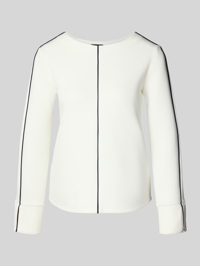 Produktfoto, Regular Fit Sweatshirt mit Kontrastnähten van s.Oliver BLACK LABEL, unikleuren, modal-mix, lange mouw, ronde hals, zichtbare naden